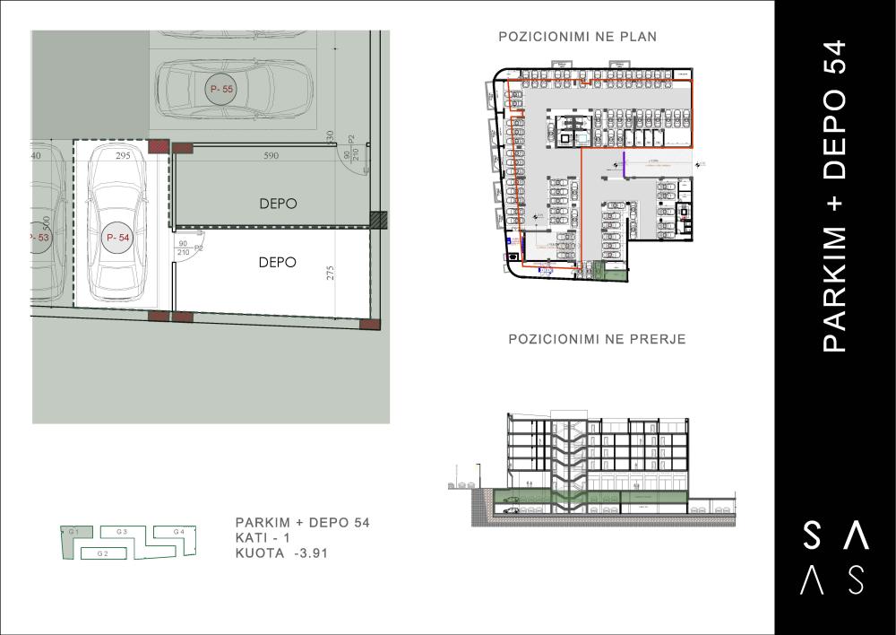 Parking with Storage 54